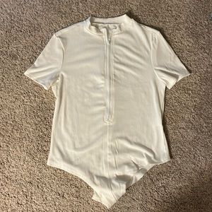 Quarter zip body suit